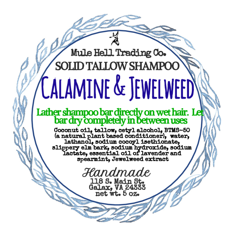 Calamine and Jewelweed Shampoo Bar