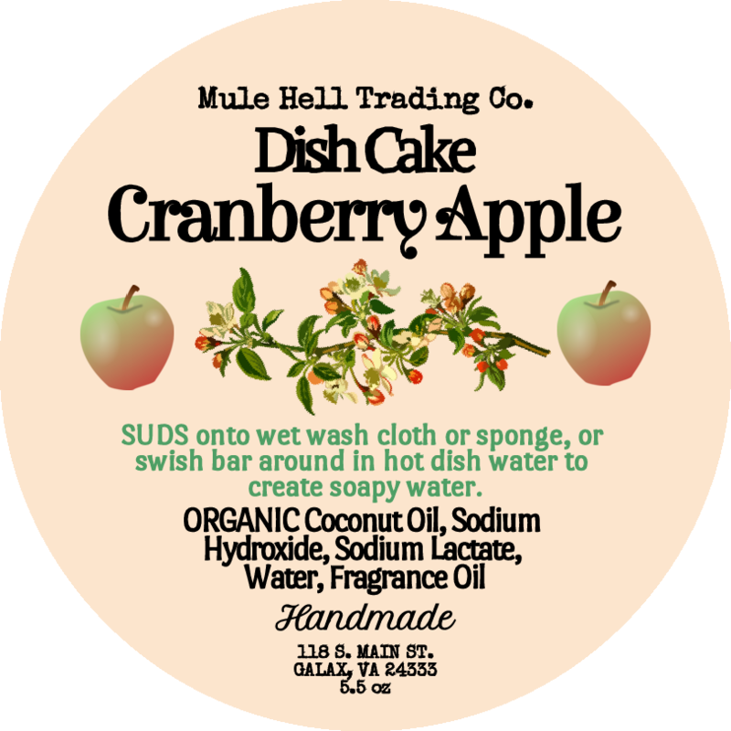 100% Organic Cranberry Apple Dish Cake