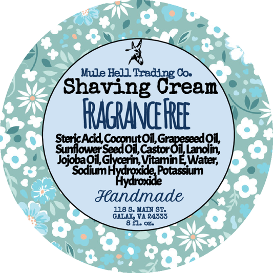 Fragrance Free Shaving cream