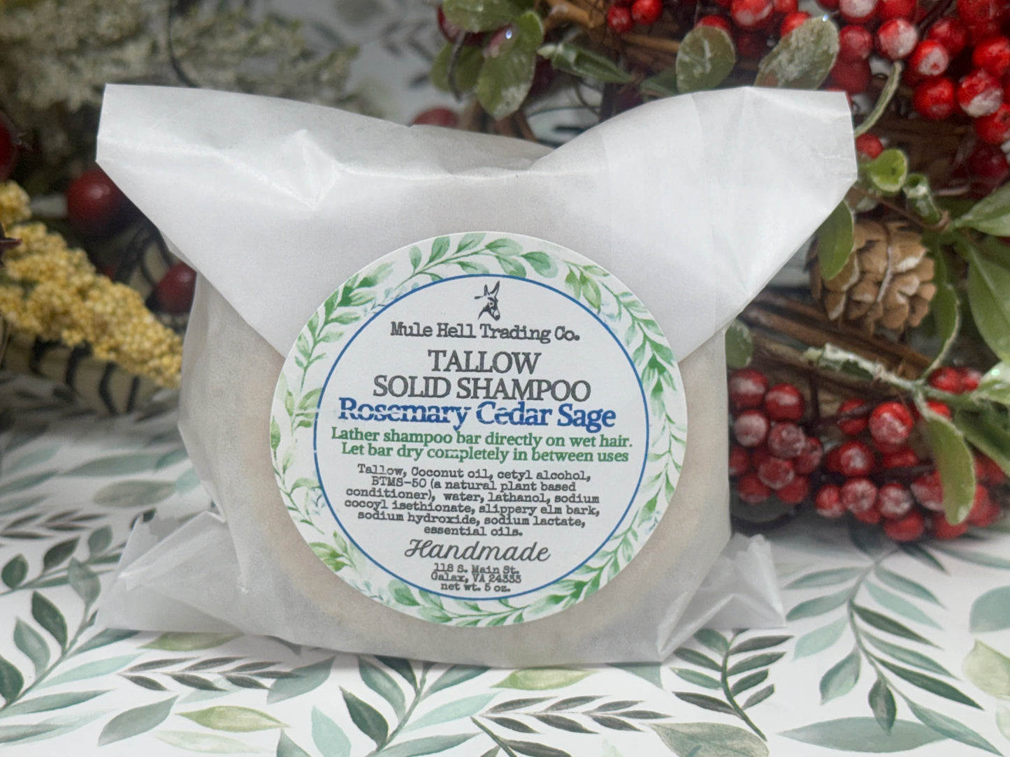 Rosemary Cedar Sage Shampoo Bar and Conditioner Bar Gift Set