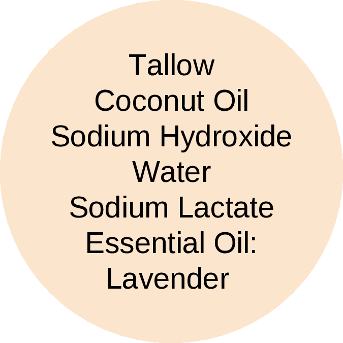 Lavender Tallow Soap bar 1.5 oz
