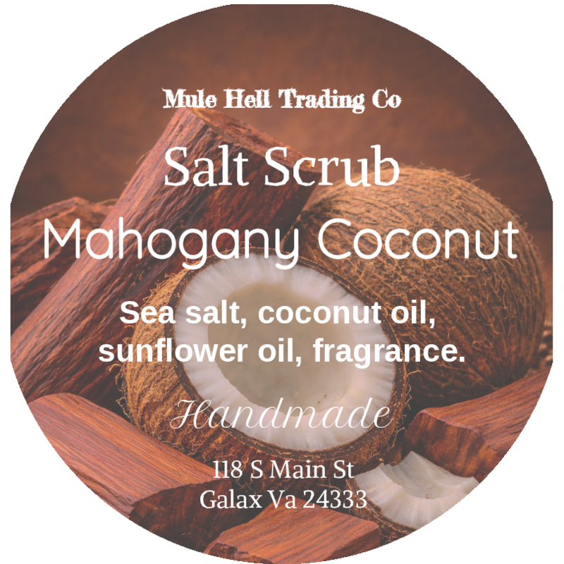 Mahogany Coconut Salt Scrub