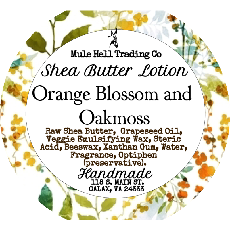 Orange blossom and oakmoss Shea Butter Lotion