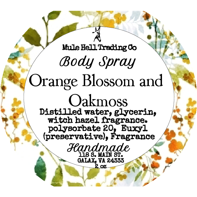 Orange blossom and orange blossom Body Spray