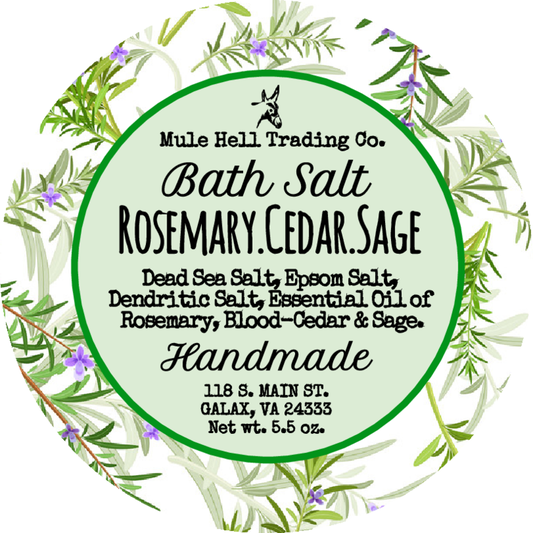 Rosemary Cedar Sage Bath Salts