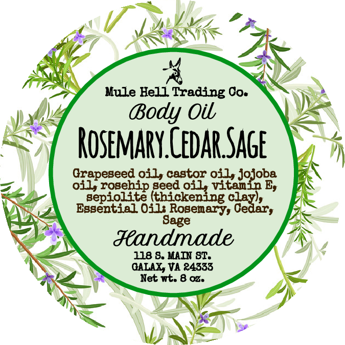 Rosemary Cedar Sage Body Oil