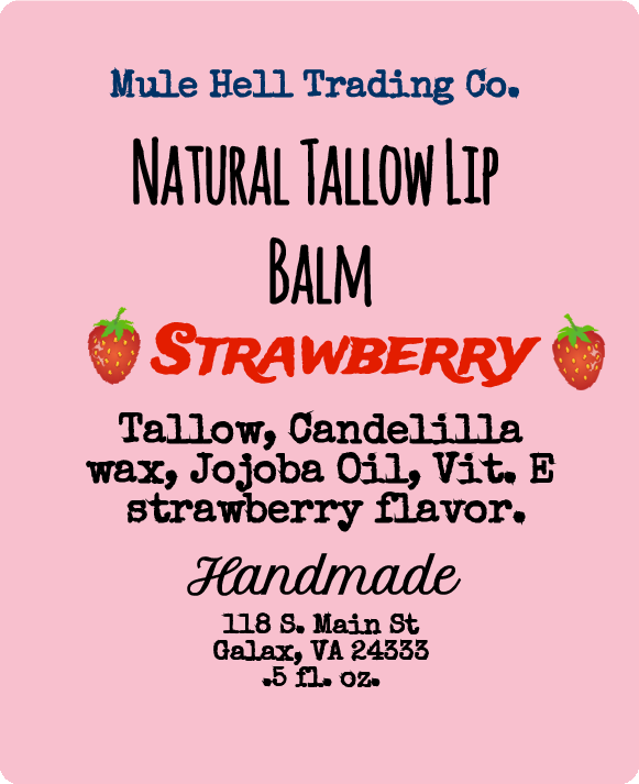 Strawberry Tallow Lip Balm