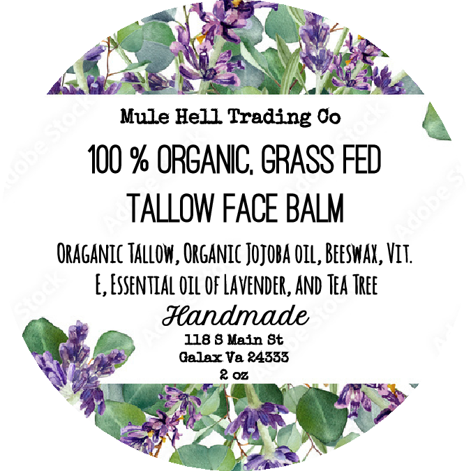 100% Organic, Grass Fed, Tallow Face Cream