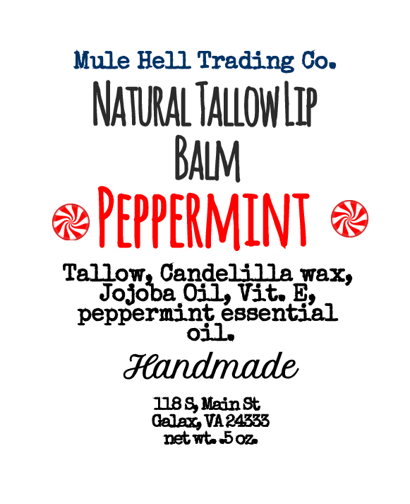 Peppermint Tallow Lip Balm
