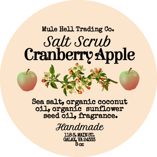Cranberry Apple Salt Scrub