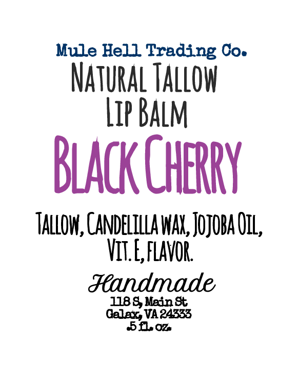 Black Cherry Tallow Lip Balm