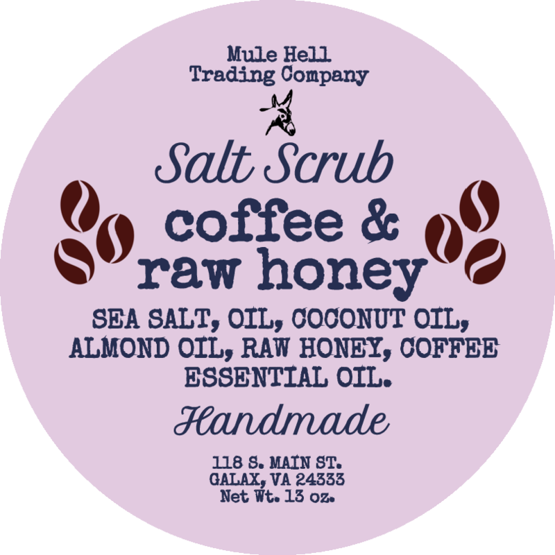 Coffee and Raw Honey Salt scrub