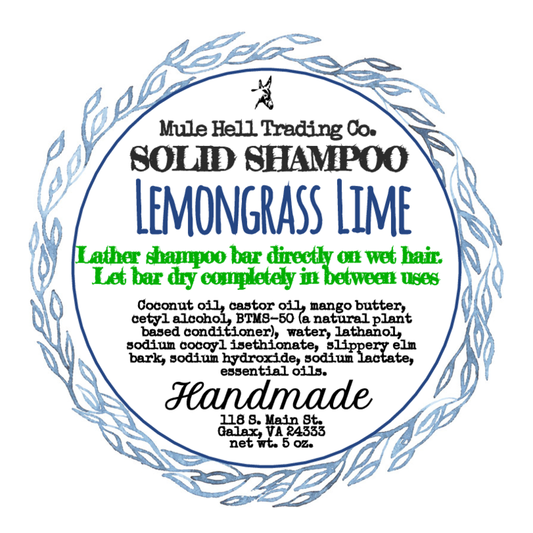 Lemongrass Lime Shampoo Bar