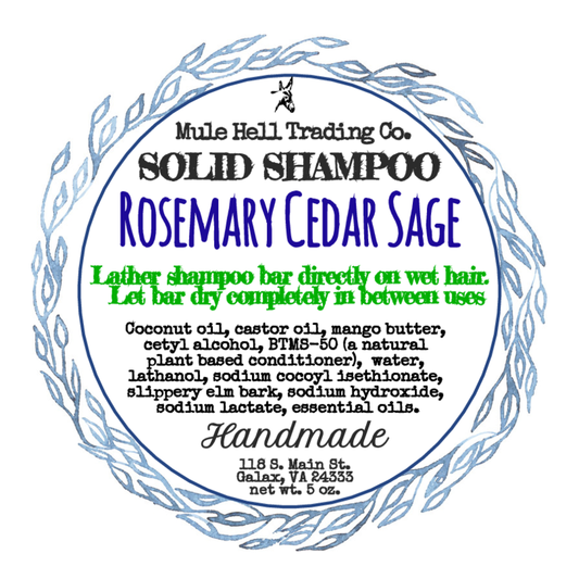 Rosemary Ceder Sage Shampoo Bar