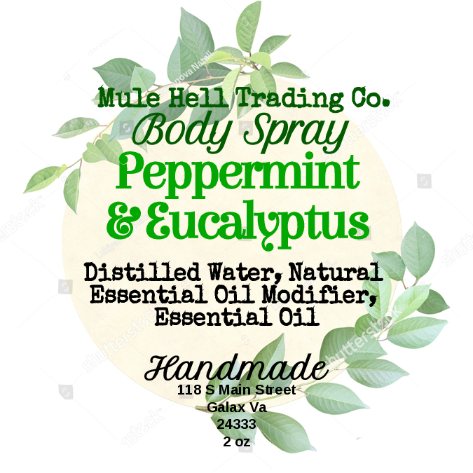 Peppermint and Eucalyptus Body Spray