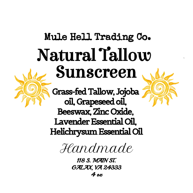Natural Tallow Sunscreen