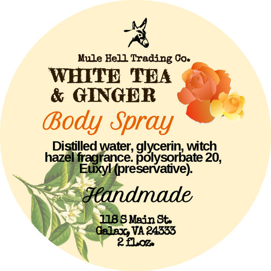 White Tea & Ginger Body Spray