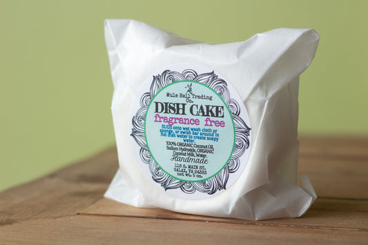 100% Organic Dish Cake, Fragrance Free
