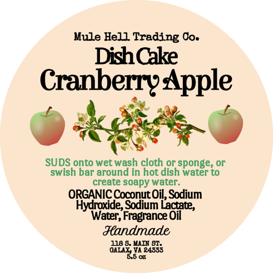 100% Organic Cranberry Apple Dish Cake