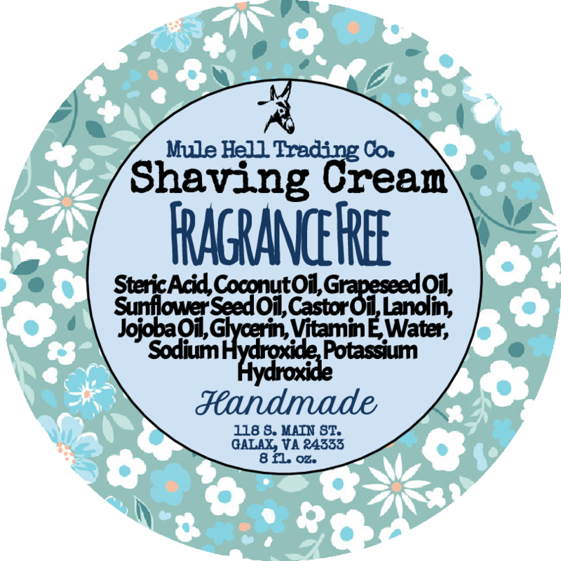 Fragrance Free Shaving cream