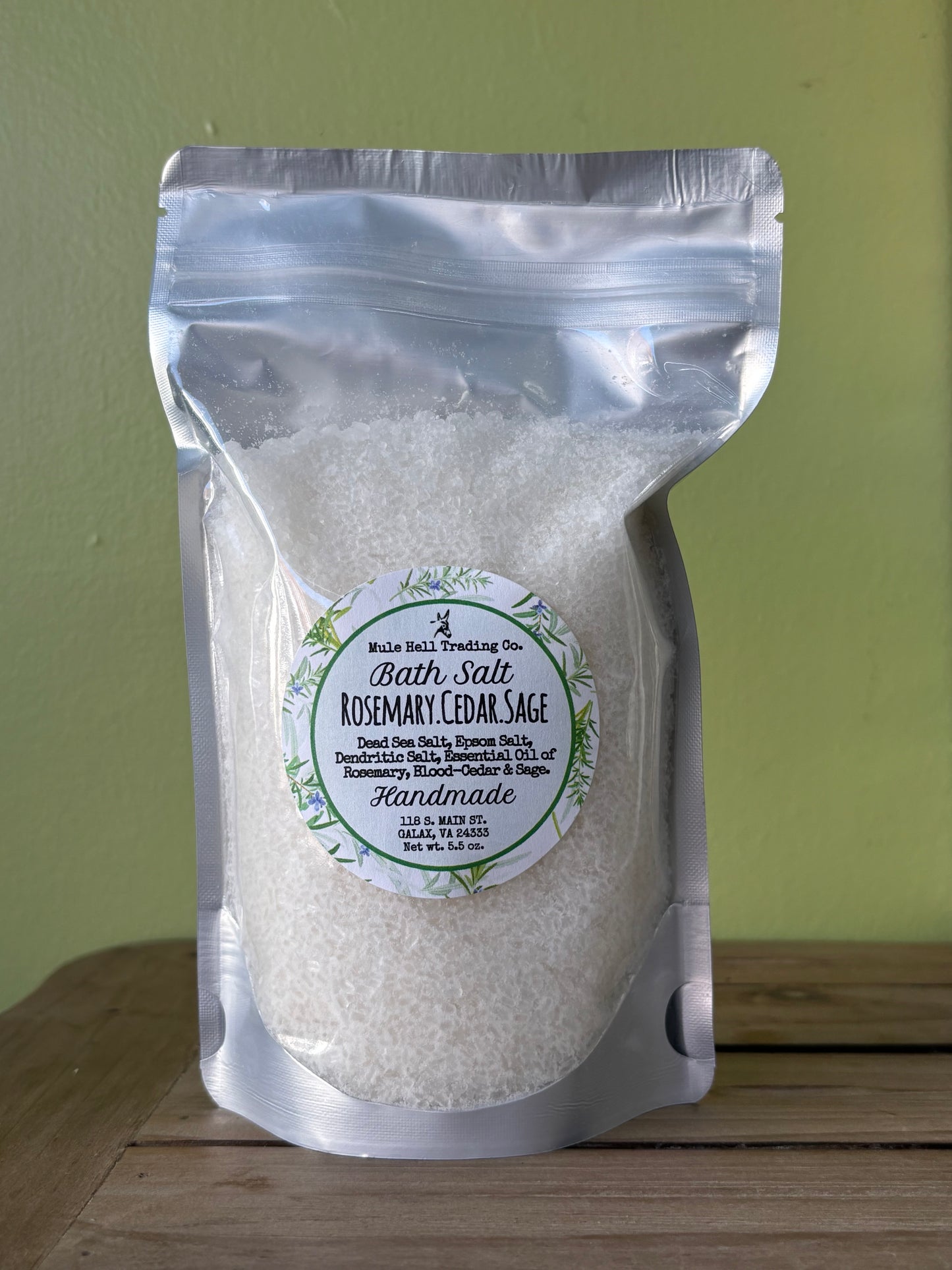 Rosemary Cedar Sage Bath Salts