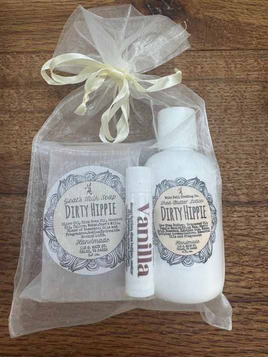 Dirty Hippie Soap, Lotion, and Lip Balm Gift Set