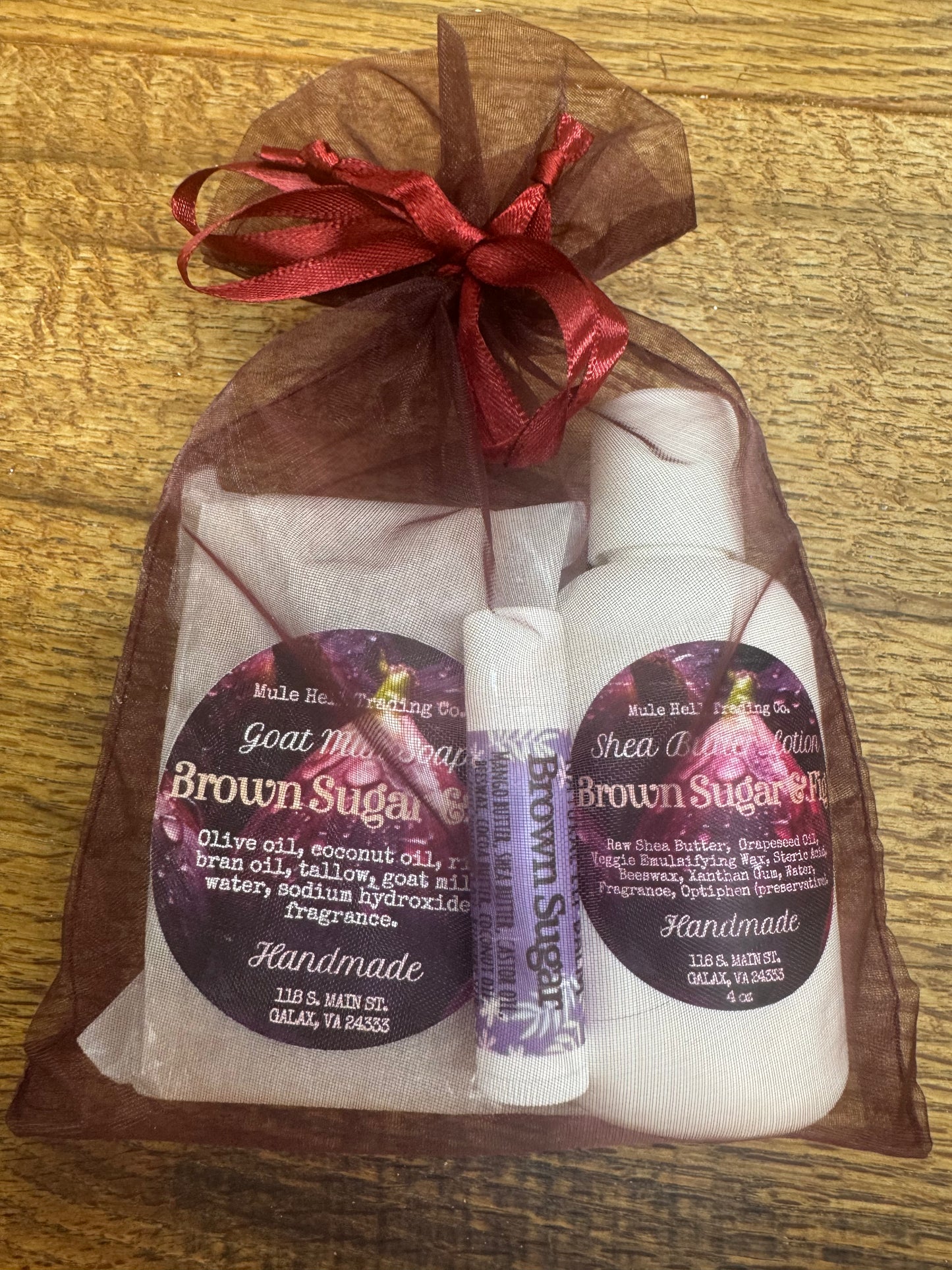 Brown Sugar Fig Soap, Lotion, and Lip Balm Gift Set