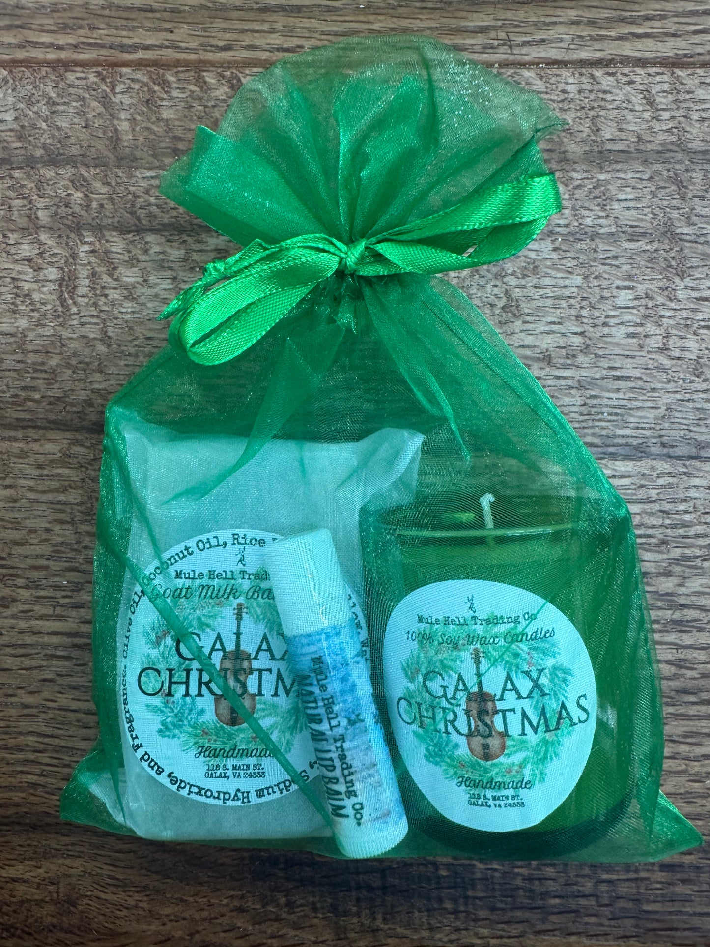 Galax Christmas Soap, Candle, and Lip Balm Gift Set