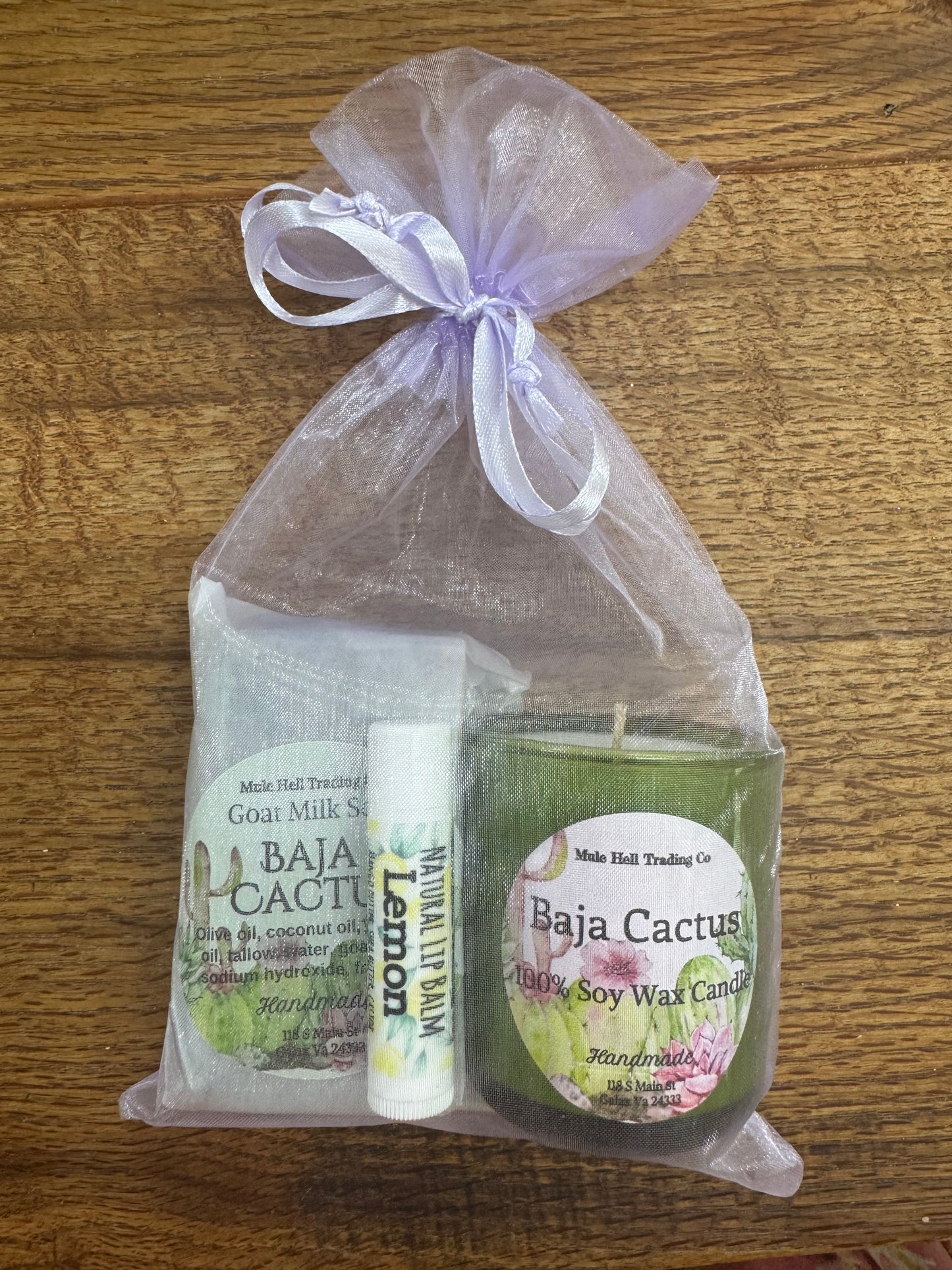 Baja Cactus Soap, Candle, and Lip Balm Gift Set
