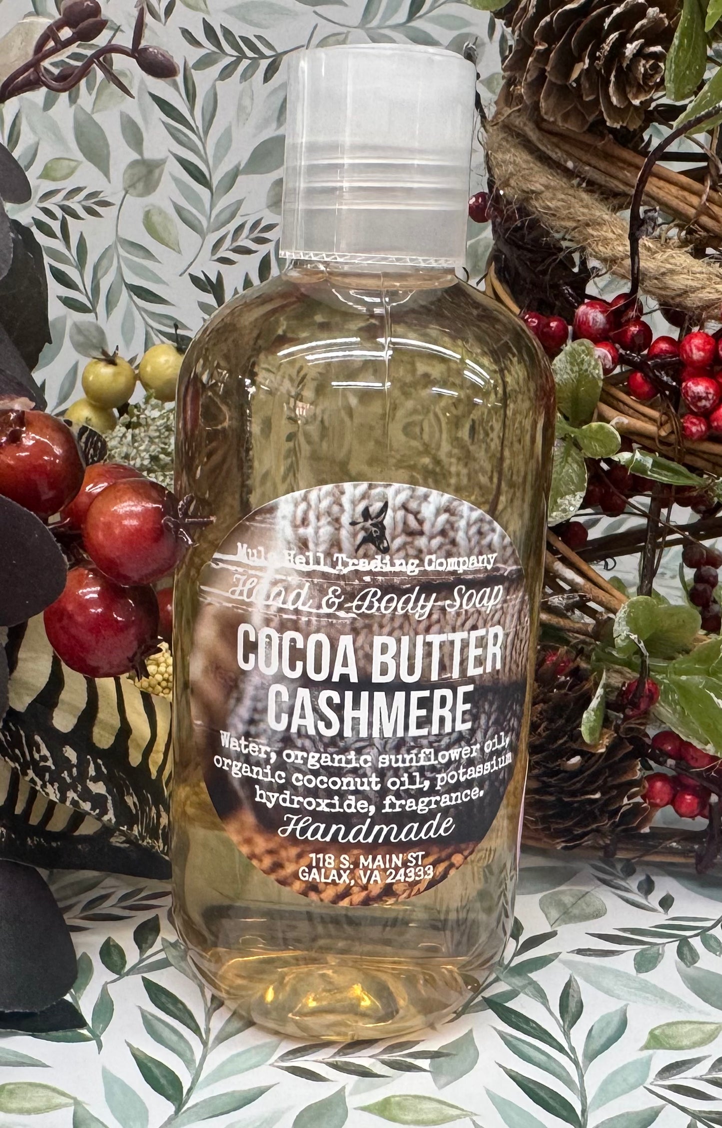 Cocoa Butter Cashmere Salt Scrub, Liquid Soap, Lip Balm Set