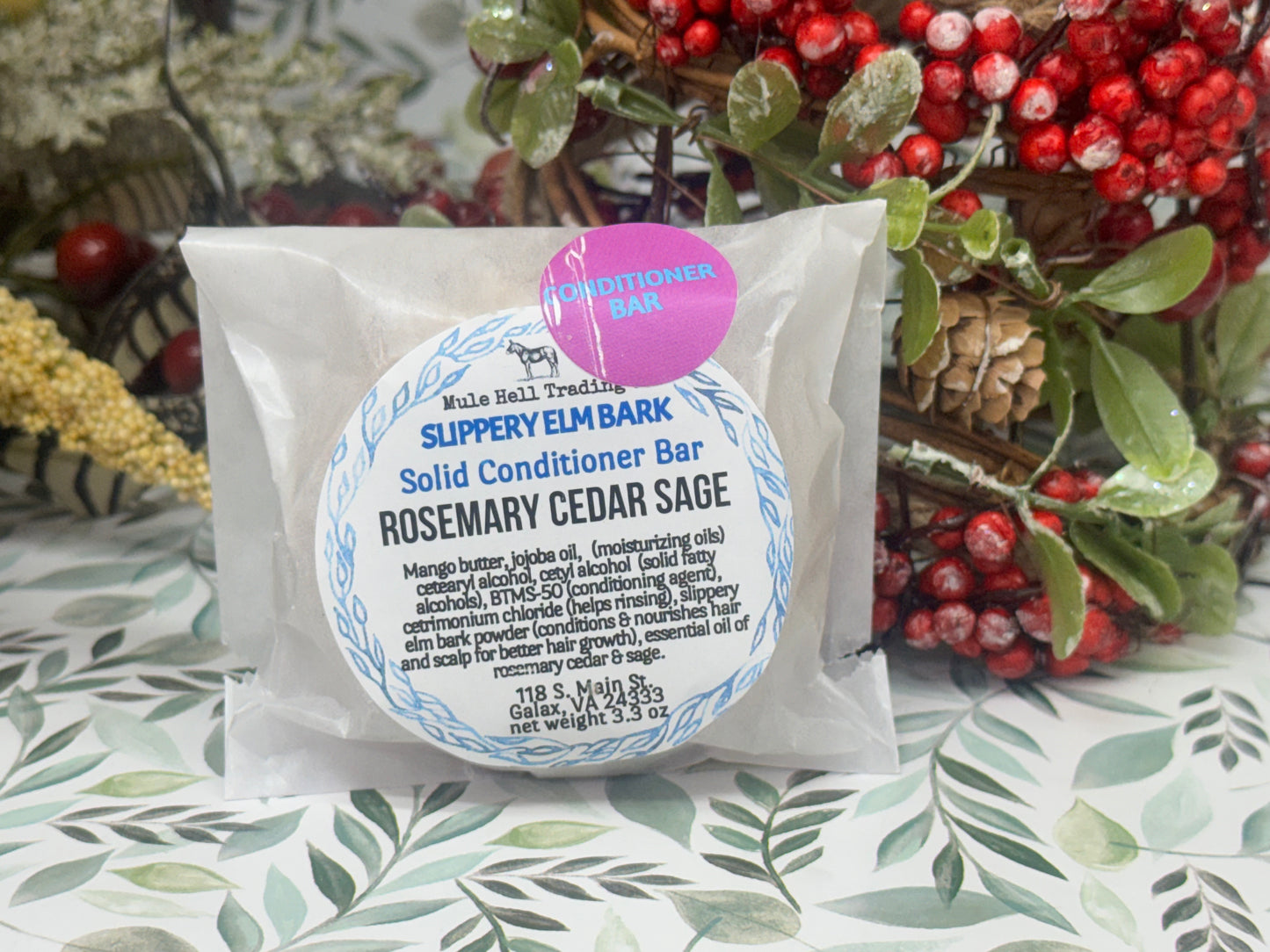 Rosemary Cedar Sage Shampoo Bar and Conditioner Bar Gift Set