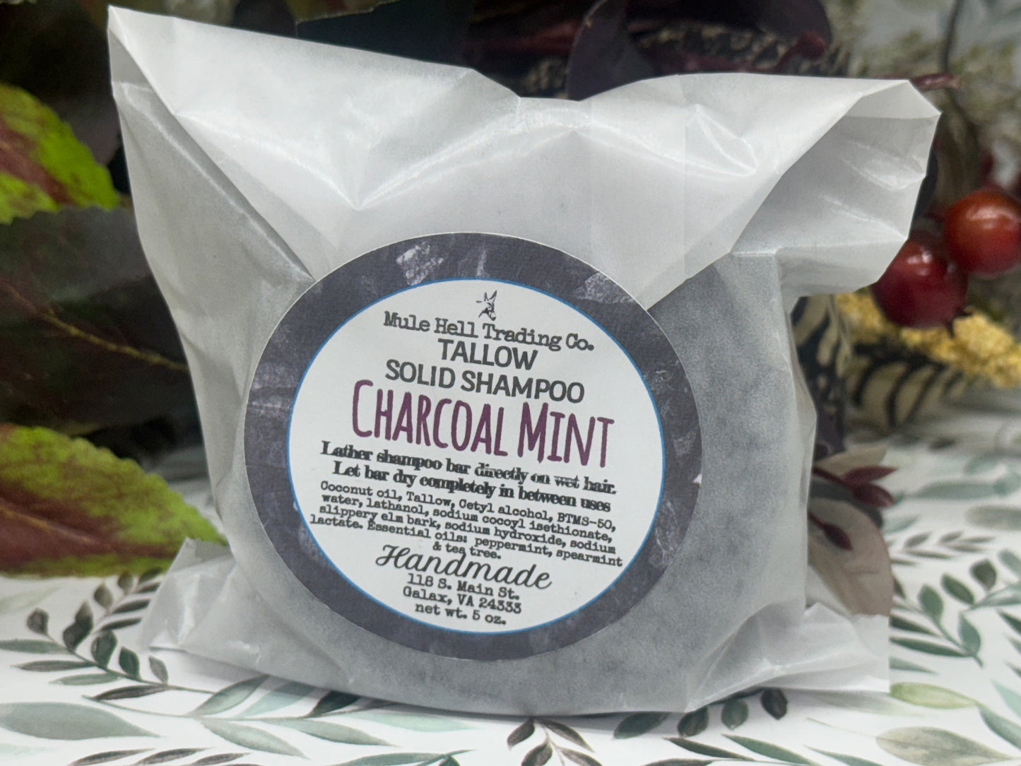 Charcoal Shampoo Bar and Conditioner Bar Gift Set