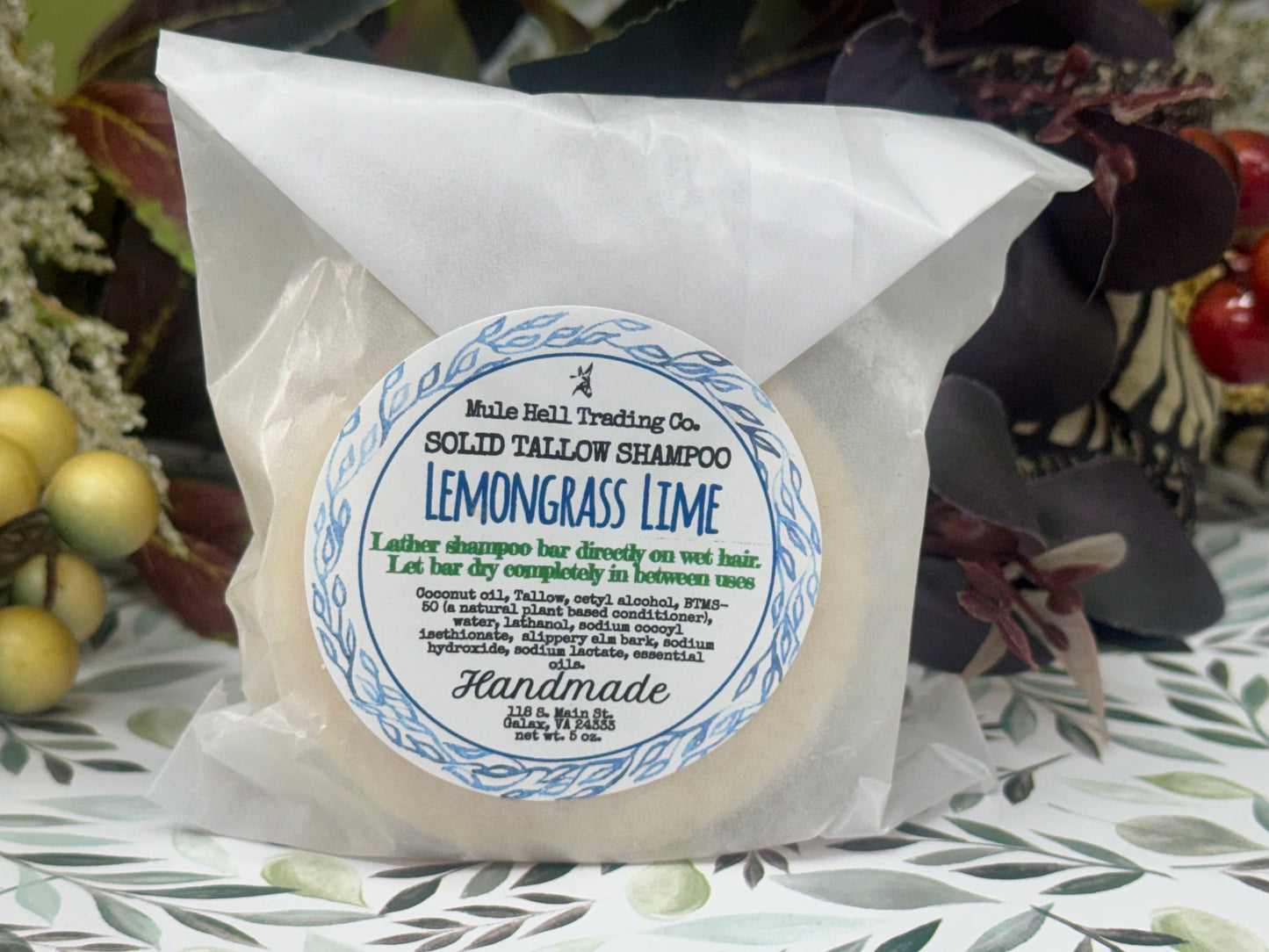 Lemongrass Lime Shampoo Bar and Conditioner Bar Gift Set