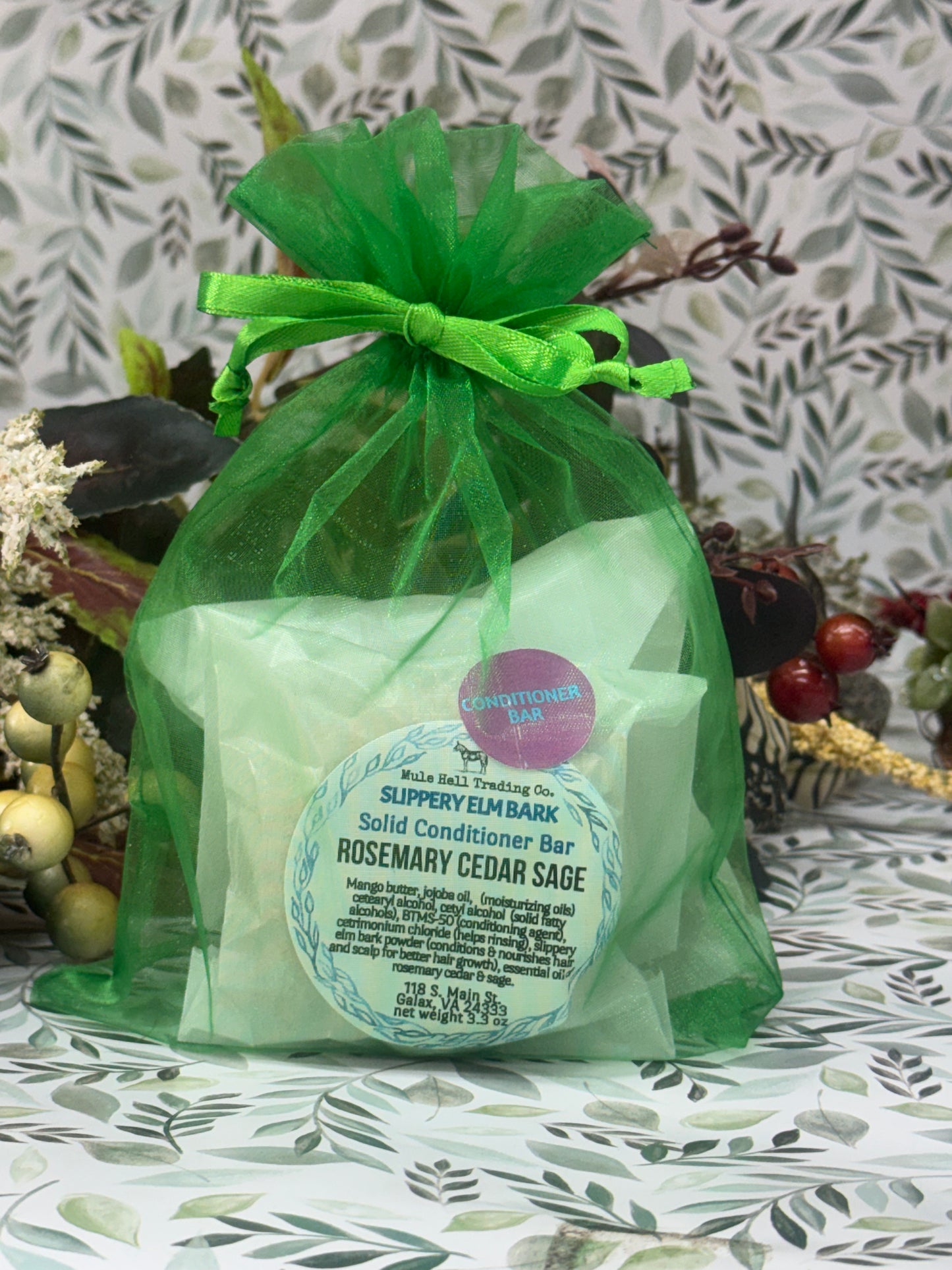 Rosemary Cedar Sage Shampoo Bar and Conditioner Bar Gift Set