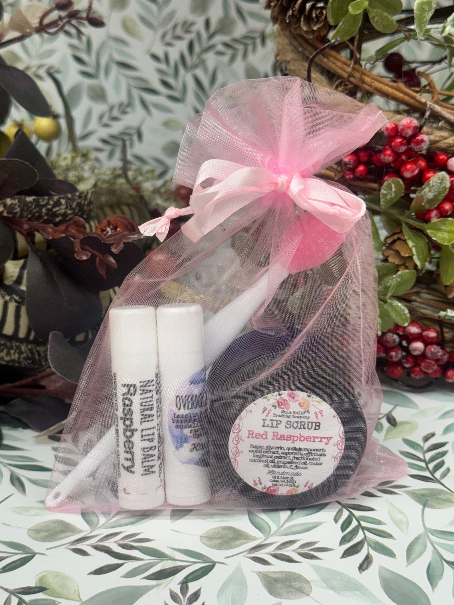 Raspberry Lip Scrub Gift Set