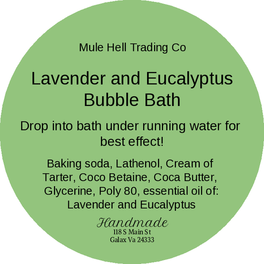 Lavender and Eucalyptus Bubble Bath