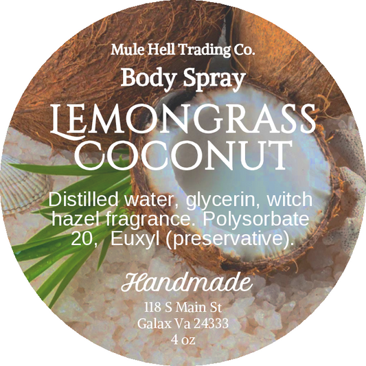 Lemongrass Coconut Body Spray