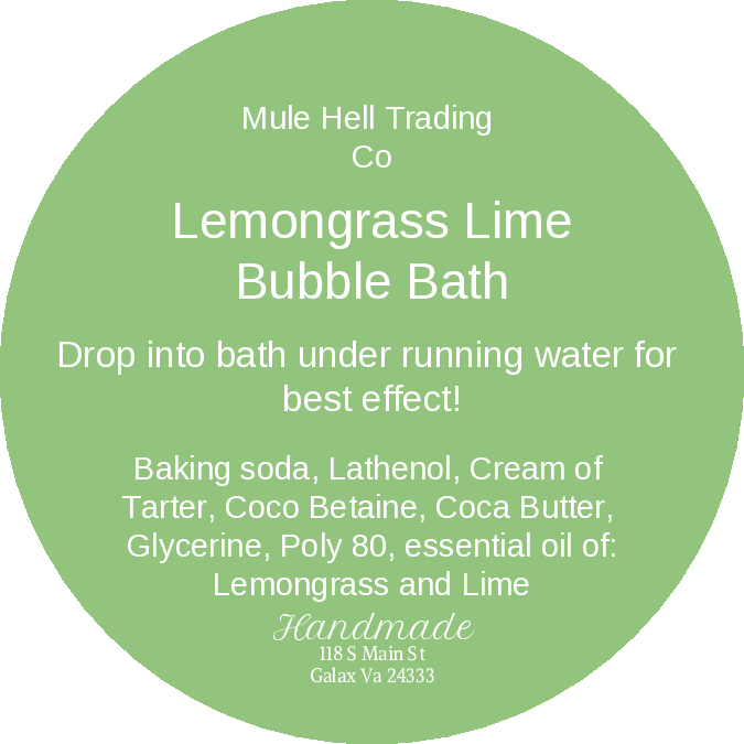 Lemongrass Lime Bubble Bath