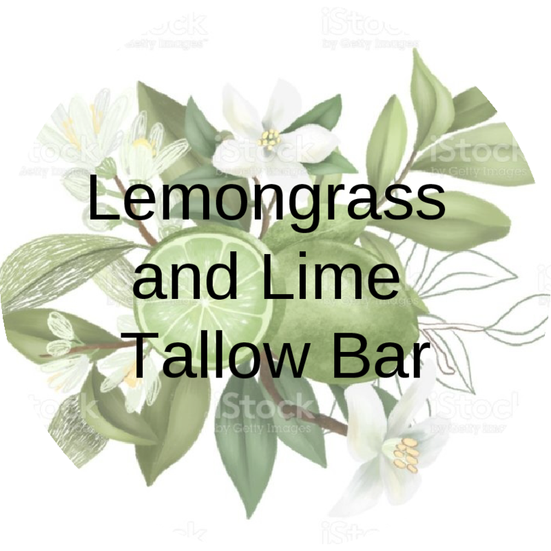 Lemongrass Lime Tallow Soap bar 5.5 oz