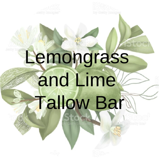 Lemongrass Lime Tallow Soap bar 5.5 oz