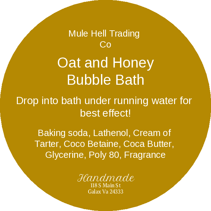 Oat and Honey Bubble Bath