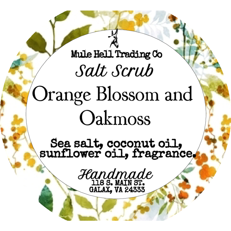 Orange blossom and oakmoss Salt Scrub
