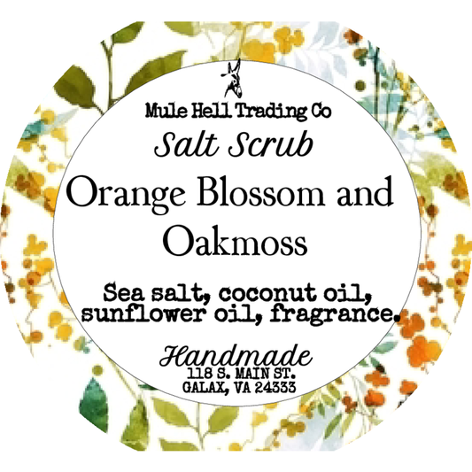 Orange blossom and oakmoss Salt Scrub