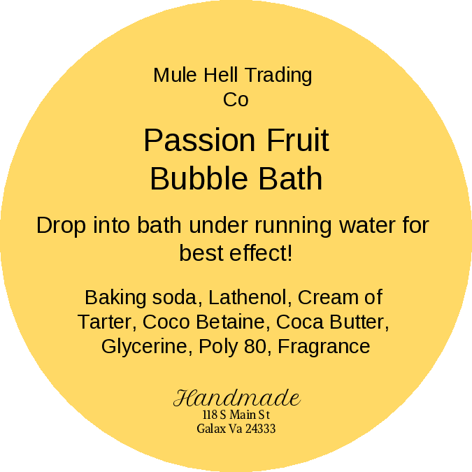 Passion Fruit Bubble Bath