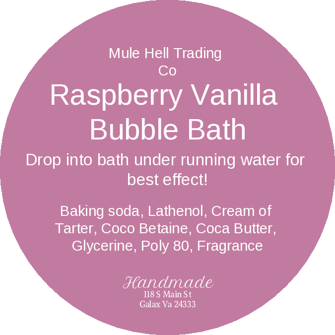 Raspberry Vanilla Bubble Bath