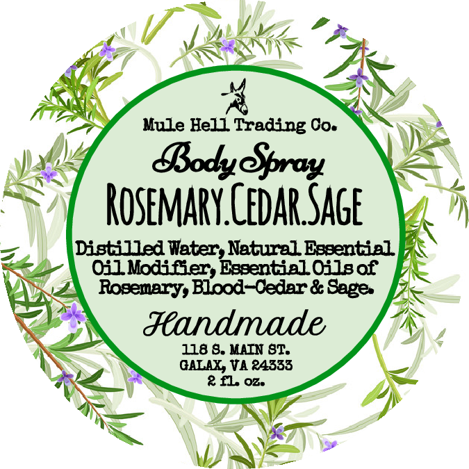 Rosemary Ceder Sage Body Spray