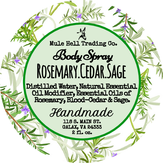 Rosemary Ceder Sage Body Spray