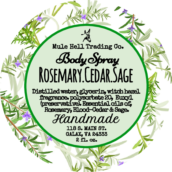 Rosemary Ceder Sage Body Spray