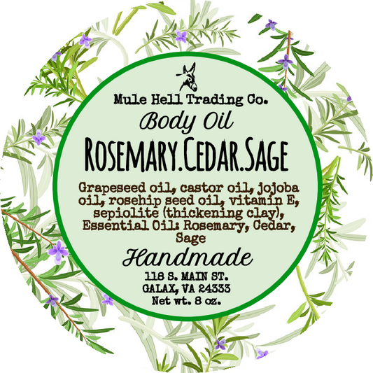 Rosemary Cedar Sage Body Oil