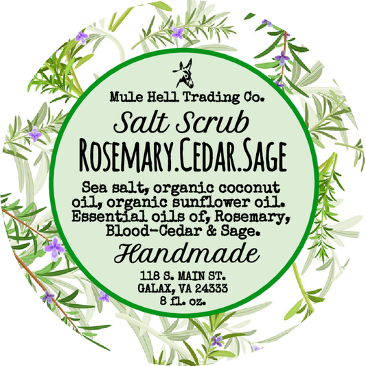 Rosemarry Ceder Sage Salt Scrub